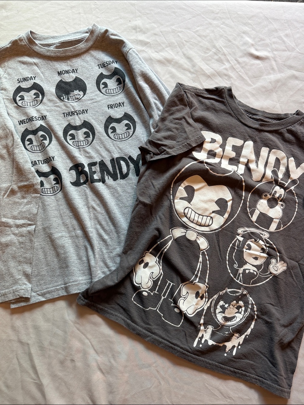 Graphic Kids Tee - Black/Grey-1 short sleeve, 1 long sleeve